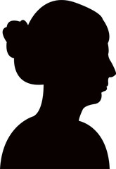 woman head silhouette vector