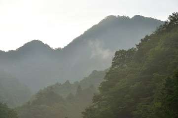 朝靄の小笄と大笄