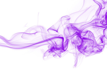 Obraz na płótnie Canvas Purple smoke abstract on white background