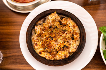 brain frying on wooden