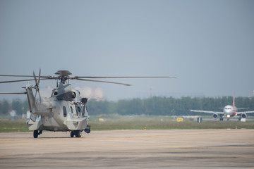 Fototapeta na wymiar Air helicopter h225m .