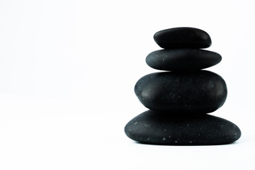 massage equipment and black stones