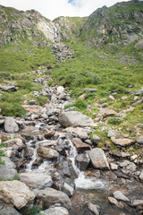 mountain river. waterfall