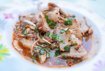 Hot and Spicy Grilled Pork Salad,
