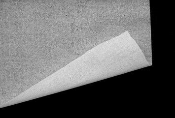 Texture of white tissue paper on black background