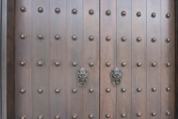 Large wooden door