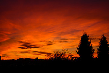 Sunset in switzerland