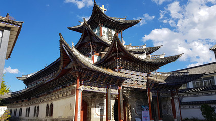 Old Cathedral of the Sacred Heart the main Catholic church of Dali, Yunnan, China