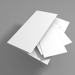 Blank white folder brochure template mockup