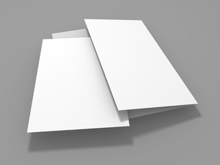 Naklejka premium Blank white folder brochure template mockup