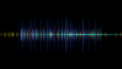 Audio digital equalizer technology, pulse musical.abstract of sound wave , light frequencies or bright equalizer . Neon colorful digital musical bar for technology concept background