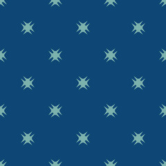 Vector abstract minimalist geometric seamless pattern with small crosses, stars