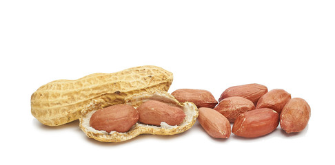 Roasted peanuts peeled and not peeled in shell nutritious delicacy