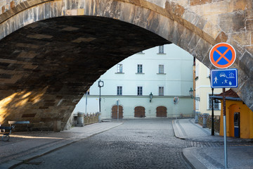 Street under the bridge