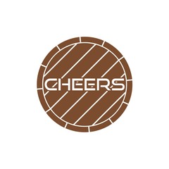 Cheers sign or icon, Beer Party celebration