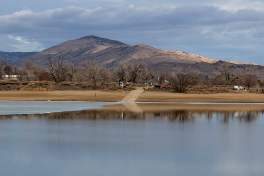 Boat Ramp at Lon Hagler Reservoir Loveland Colorado