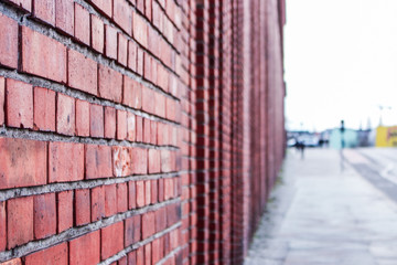 Brick wall from street view in Berlin, Germany