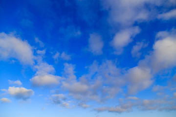 Clouds after rain before sunset as a background