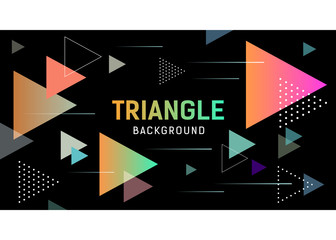Abstract Colorful Triangle banner design, Vector illustration