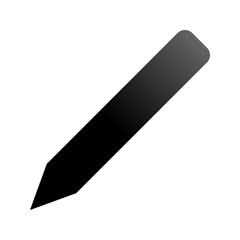 Pencil symbol icon - black gradient, isolated - vector