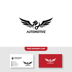 Automotive Logo, Free Business Card - Vector