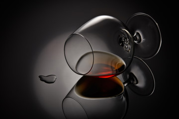 Glass for cognac.  Snifter glass