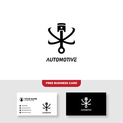 Automotive Logo, Free Business Card - Vector