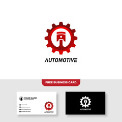 Automotive Logo, Free Business Card - Vector