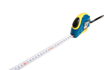 Measure tape on a white background
