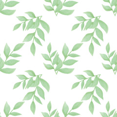 vector seamless pattern flower in watercolor style