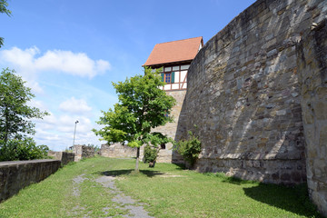 Fototapeta na wymiar Wächterturm am Schlossberg in Koenigsberg in Bayern