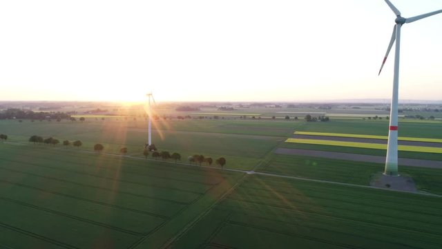 Windkraftanlage aus der Luft, Deutschland