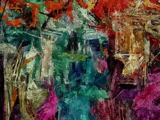 abstract background from color chaotic blurred spots brush strokes of different sizes