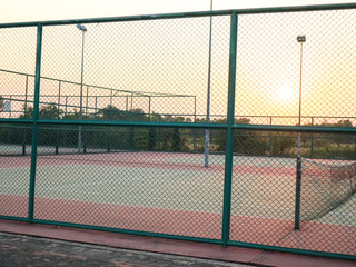 tennis net on court