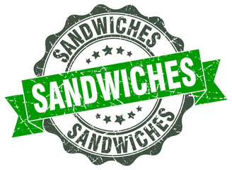 sandwiches stamp. sign. seal