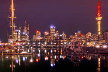 Fototapeta na wymiar Auckland, New Zealand at night
