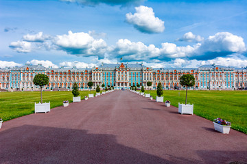 Catherine palace in Tsarskoe Selo (Pushkin), St. Petersburg, Russia