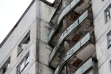 Abandoned building in the city of Pripyat near the Chernobyl nuclear power plant . Chernobyl...