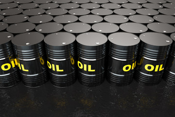 oil barrels,3d render