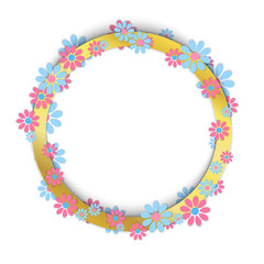 Vector frame with flowers.