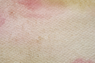 Watercolor background, art abstract brown watercolor painting textured design on white paper background