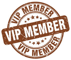 vip member brown grunge stamp