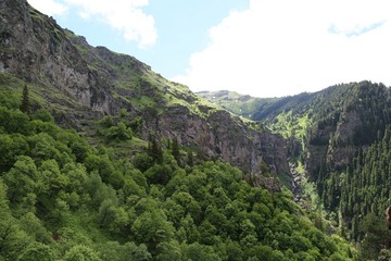 Fototapeta premium andscape village nature. artvin /savsat/TURKEY
