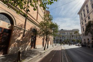 Via Cicerone, vista sul Palazzo di Giustizia - Roma  - obrazy, fototapety, plakaty