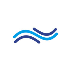 Wave icon logo template