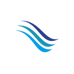 Wave icon logo template