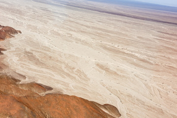 Nazca desert  from the aircraft