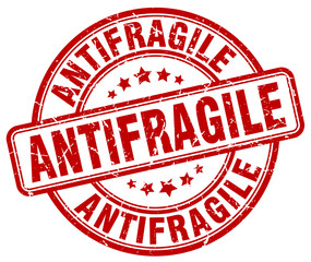 antifragile red grunge stamp
