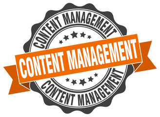 Obraz premium content management stamp. sign. seal