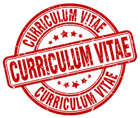 curriculum vitae red grunge stamp